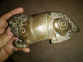 Antique Bronze Foo Dog 3