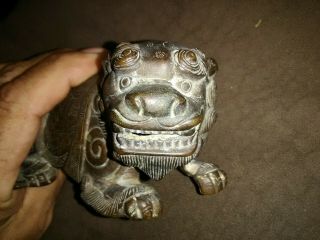 Antique Bronze Foo Dog 5