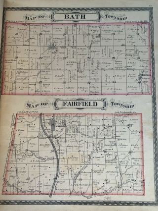 1882 Atlas Of Franklin County,  Indiana.  Complete.  Maps & Rare. 5