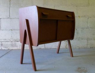 Mid Century Modern Teak Entryway Cabinet