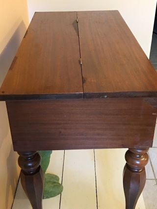 Antique Walnut Spinet Flip Top Writing desk 4