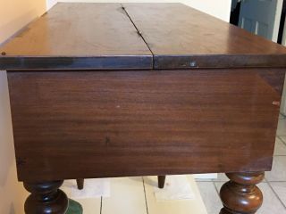 Antique Walnut Spinet Flip Top Writing desk 5