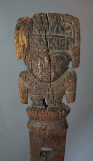 Exceptional Chimu Post Figure.  Peru 900 - 1470 5