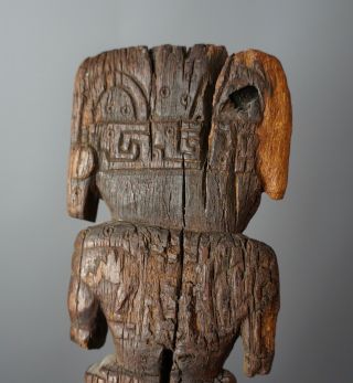 Exceptional Chimu Post Figure.  Peru 900 - 1470 8