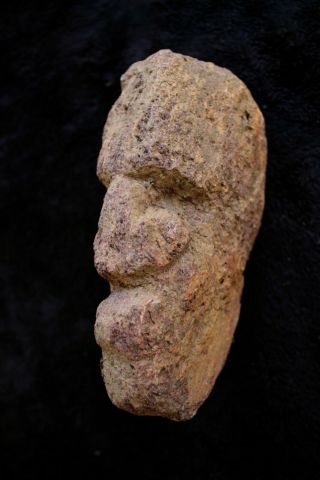 Old Stone Carved Head - Highlands Guinea 1970 