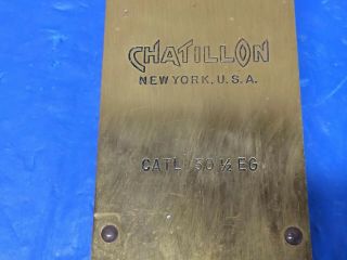 Vintage John Chatillon & Sons Brass Front Plate Hanging Scale (15 Kg) 30LBS 5