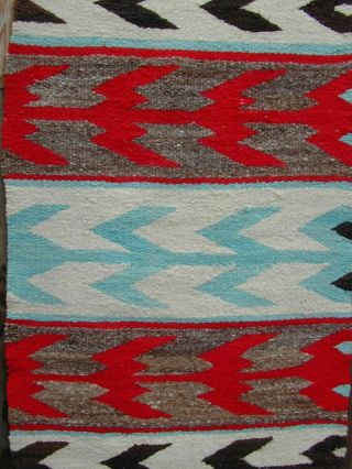 Old Handmade Navajo Rug Classic Design 1940 ' s Very Rare 10
