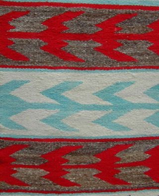 Old Handmade Navajo Rug Classic Design 1940 ' s Very Rare 12
