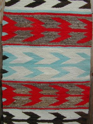 Old Handmade Navajo Rug Classic Design 1940 ' s Very Rare 2