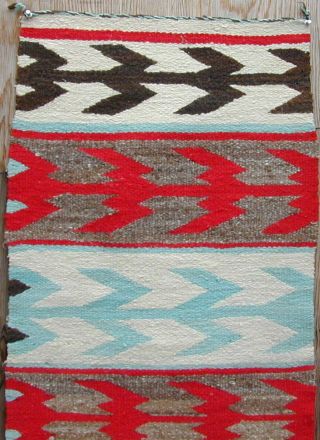 Old Handmade Navajo Rug Classic Design 1940 ' s Very Rare 4