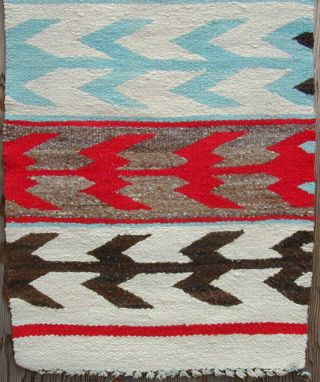 Old Handmade Navajo Rug Classic Design 1940 ' s Very Rare 7