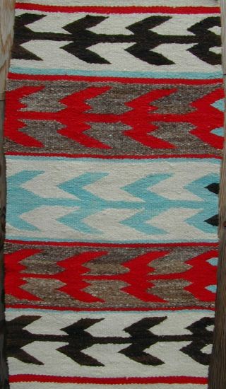 Old Handmade Navajo Rug Classic Design 1940 ' s Very Rare 9