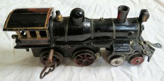 Ives 25 Clockwork Wind Up Train Locomotive Engine Cast Iron Old Vtg Antique