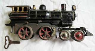 Ives 25 Clockwork Wind Up Train Locomotive Engine Cast Iron Old Vtg Antique 2