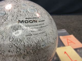 Vintage Replogle Moon Globe Metal Apollo Landing NASA 6 