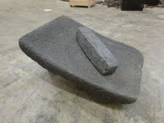 Antique Metate 8 - Grinder - Rustic - Complete - Old Mexican - - Primitive - 12.  5x18.  5x11
