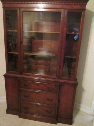 American By Martinsville Mahogany Mid Century China Cabinet Not