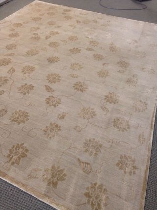 Spectacular Hand Knotted Tibetan Rug Tufenkian Lotus & Vine taup Elegant 8 ' X 10 2