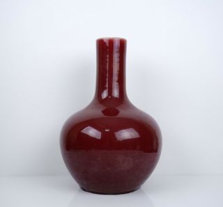 A Large Copper - Red Glazed Bottle Vase 4