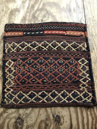 Antique Sumack Rug Carpet Baluch Flat Woven Handmade Size:49x49 Cm 19 " X19 "