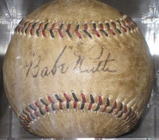 Babe Ruth Signed Baseball Spalding National League Ball (rp) Read Listing