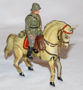 Scarce Prewar German Soldier On Horse By Georg Kohler -