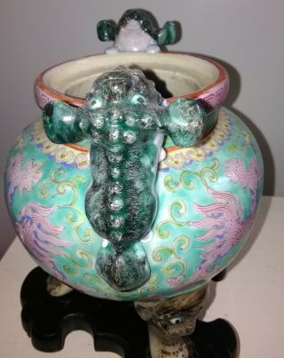 Antique chinese porcelain foo dog incense burner late Republic or early PROCH 10