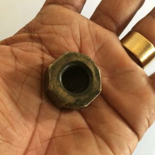 (101).  An Old or antique unique shaped Opium Bell Metal Bronze Scales Weight 5
