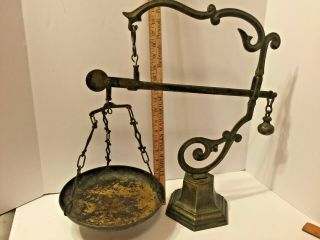 Antique Balance Scale Solid Brass M.  D.  C.  V.