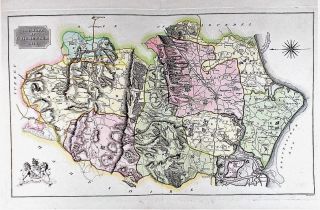 Old Antique Map The Rape Of Chichester Sussex C1815 By Neele Hand Colour