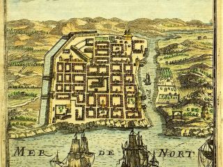 1683 Mallet Puerto Rico San Domingo Old Antique Map Town Plan Santo St Dominique 4