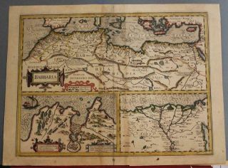 North Africa Egypt Mediterranean Sea 1620 Mercator & Hondius Antique Map