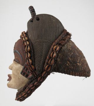 African Tribal Art.  Punu Maiden Mask.