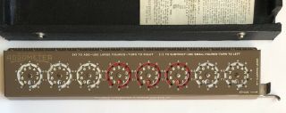 Vintage Addometer Adding Machine Orgininal Box Instructions Stylus 11