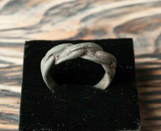 Rare Ancient Viking Twisted Bronze Ring 9th - 11th Century Ad Pagan Jewelry