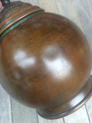 Pair Antique Vintage Arts Crafts Mission Copper End Table Lamps 1930 19” 7
