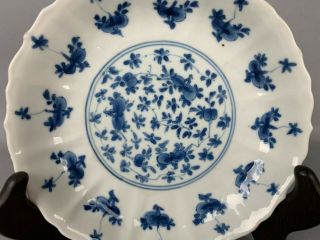 18th C.  KANGXI CHINESE BLUE AND WHITE DISH CHENGHUA SIX - CHARACTER MARK IN UNDERG 2