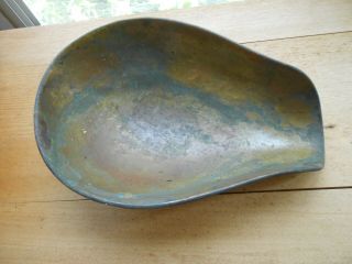 ANTIQUE BRASS SCALE SCOOP PAN TRAY HARDWARE GROCERY CANDY STORE 8