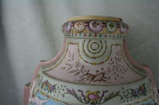 Exclusive French XL porcelain vase marked reine Marguerite thomas 1888 3