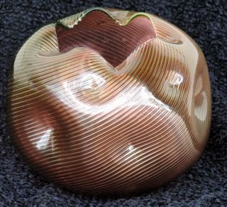 Art Glass Amber - Cranberry Form Antique 1880’s 3