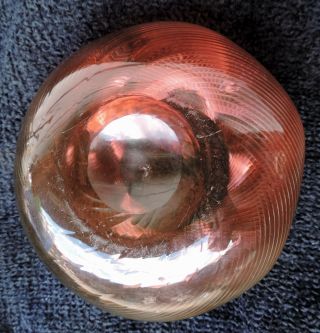 Art Glass Amber - Cranberry Form Antique 1880’s 6