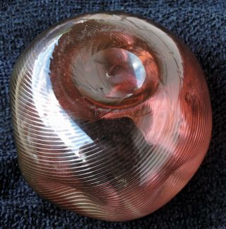 Art Glass Amber - Cranberry Form Antique 1880’s 8