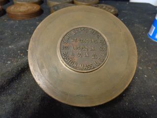 Antique Star Brass Mfg Co 12.  5 Pound Scale Weight,  Boston Mass,  12.  5 Lbs