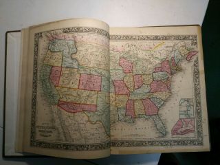 Mitchell ' s General Atlas.  1861.  Complete.  Rebound.  Very 3