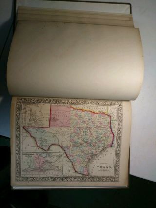 Mitchell ' s General Atlas.  1861.  Complete.  Rebound.  Very 7