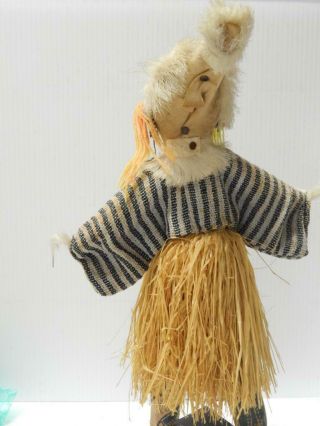 VINTAGE AFRICA AFRICAN DOLL A,  MASK,  CLOTHING - EXCEPTIONAL DETAIL - 15 