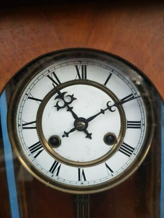 French Antiquity: wall clock,  mahogany,  Napoléon 3,  Renaissance 19th 4