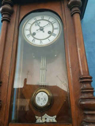 French Antiquity: wall clock,  mahogany,  Napoléon 3,  Renaissance 19th 8