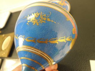 Antique Sevres Porcelain BLUE GOLD DIAMOND Base Cup Saucer c18th - rare 11