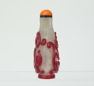 Chinese Glass Overlay Snuff Bottle 18th/19thC 4